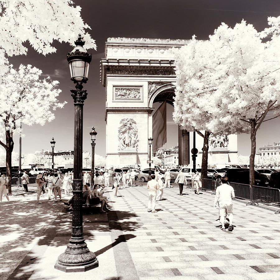 Paris Winter White Collection - Arc de Triomphe Photograph by Philippe HUGONNARD