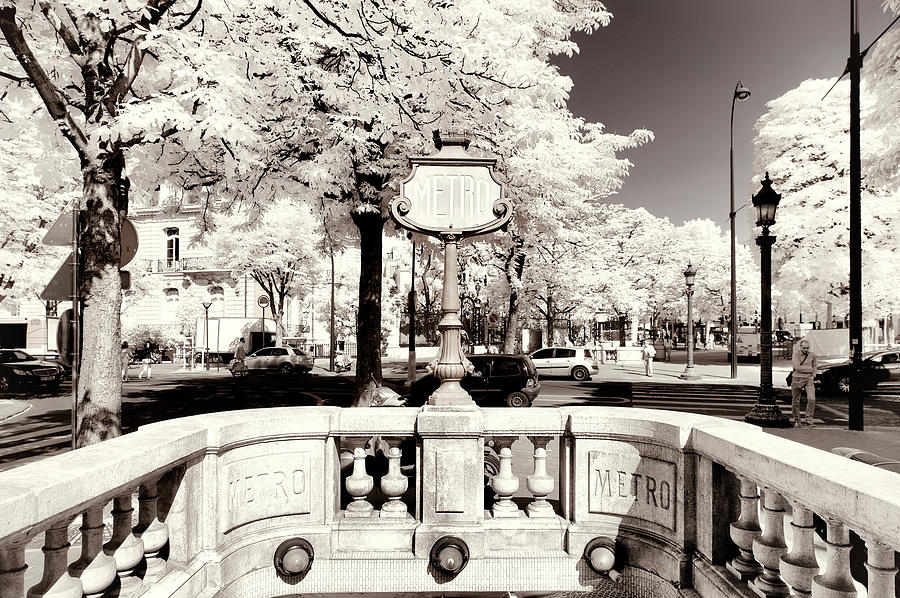 Paris Winter White Collection - Metro  Photograph by Philippe HUGONNARD