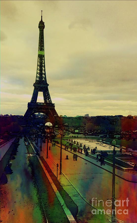 Paris with love -  Eiffel Tower  Photograph by Leonida Arte
