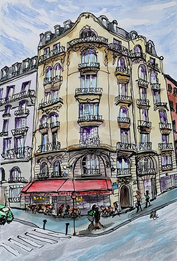 Paris Mixed Media - Parisian Architecture in the 15th Arrondissement by Cathy DeLibero