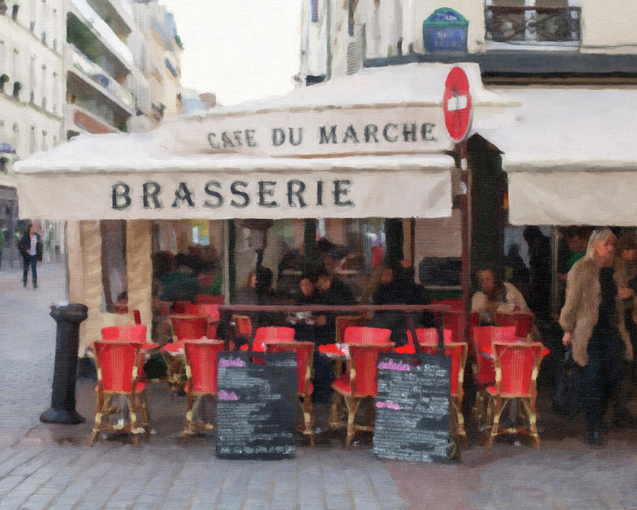 Parisian Cafe Brasserie Photograph by Melanie Alexandra Price