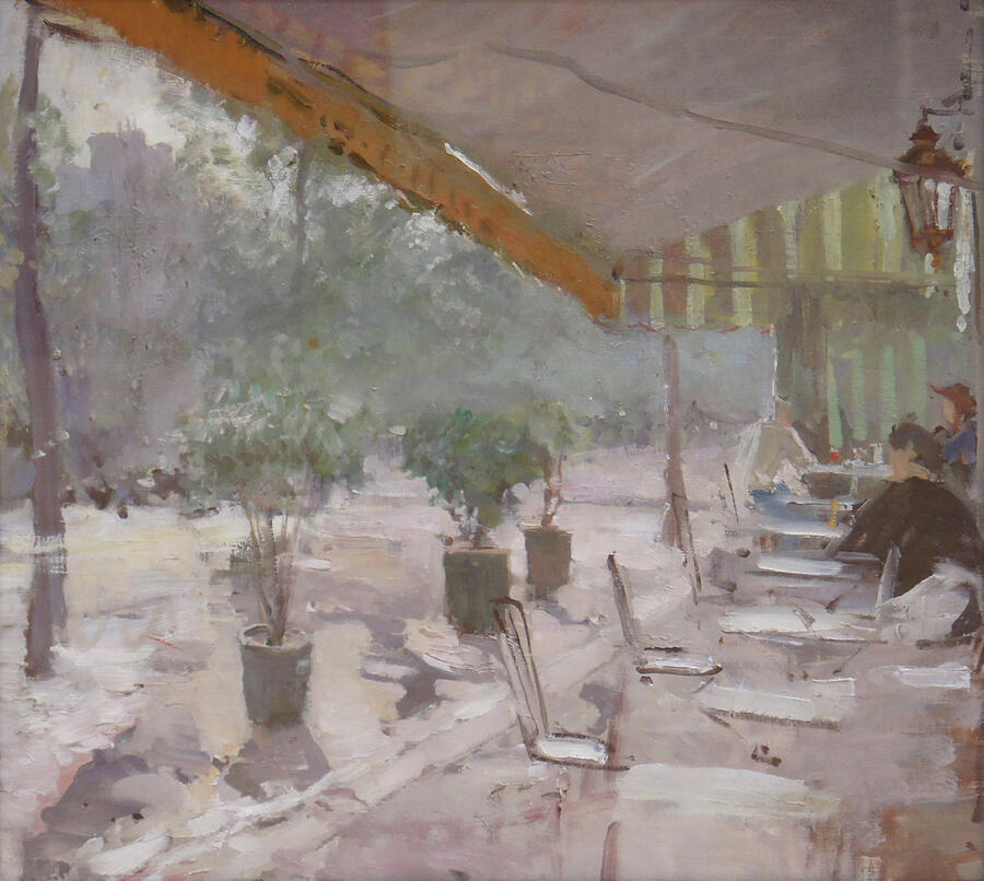 Parisian Cafe Painting by Konstantin Korovin Parisian Cafe Painting by Konstantin Korovin