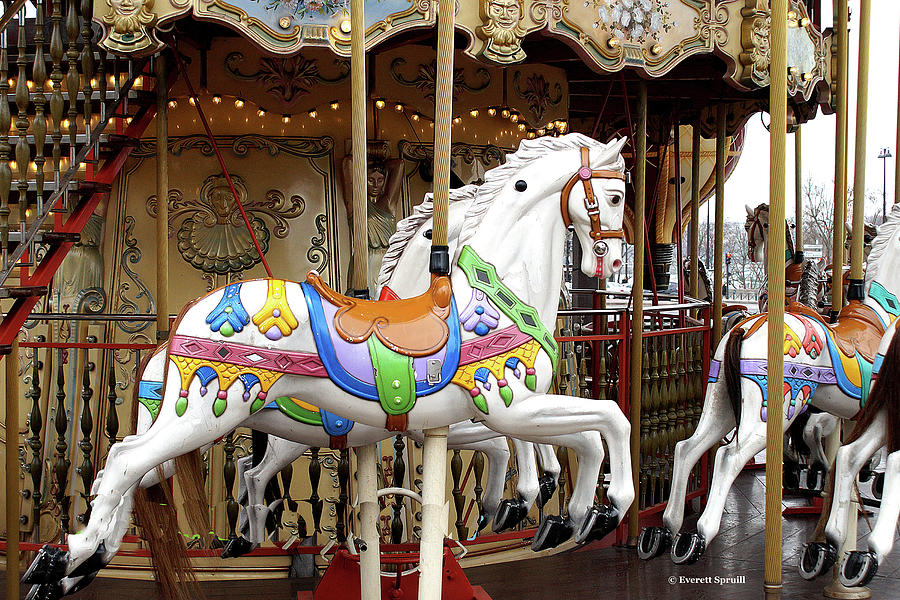 Parisian Carousel Photograph by Everett Spruill