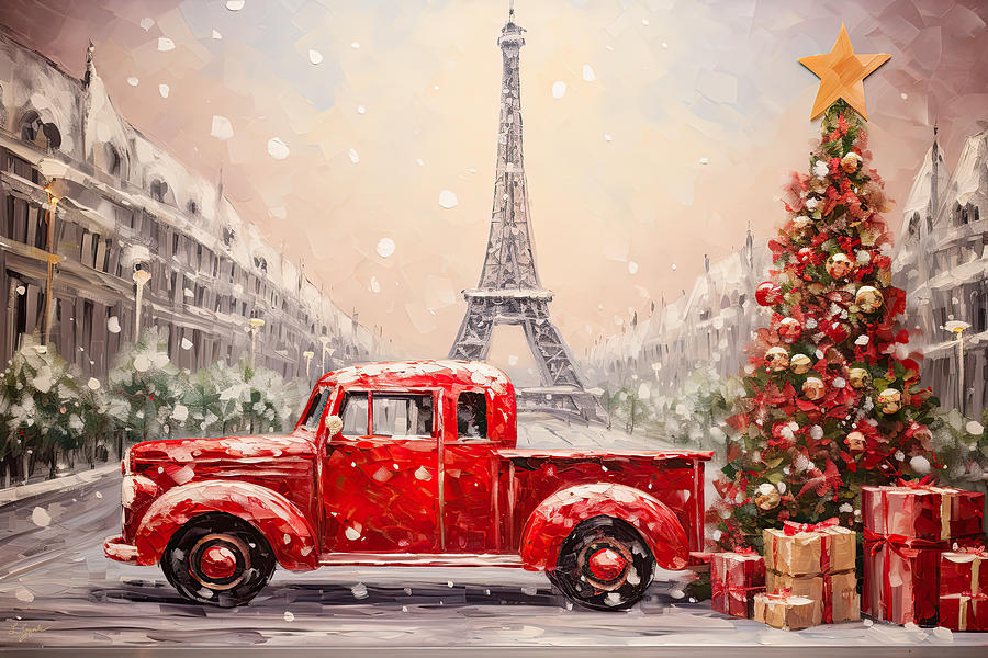 Parisian Fairy Tale - Christmas In Paris Painting