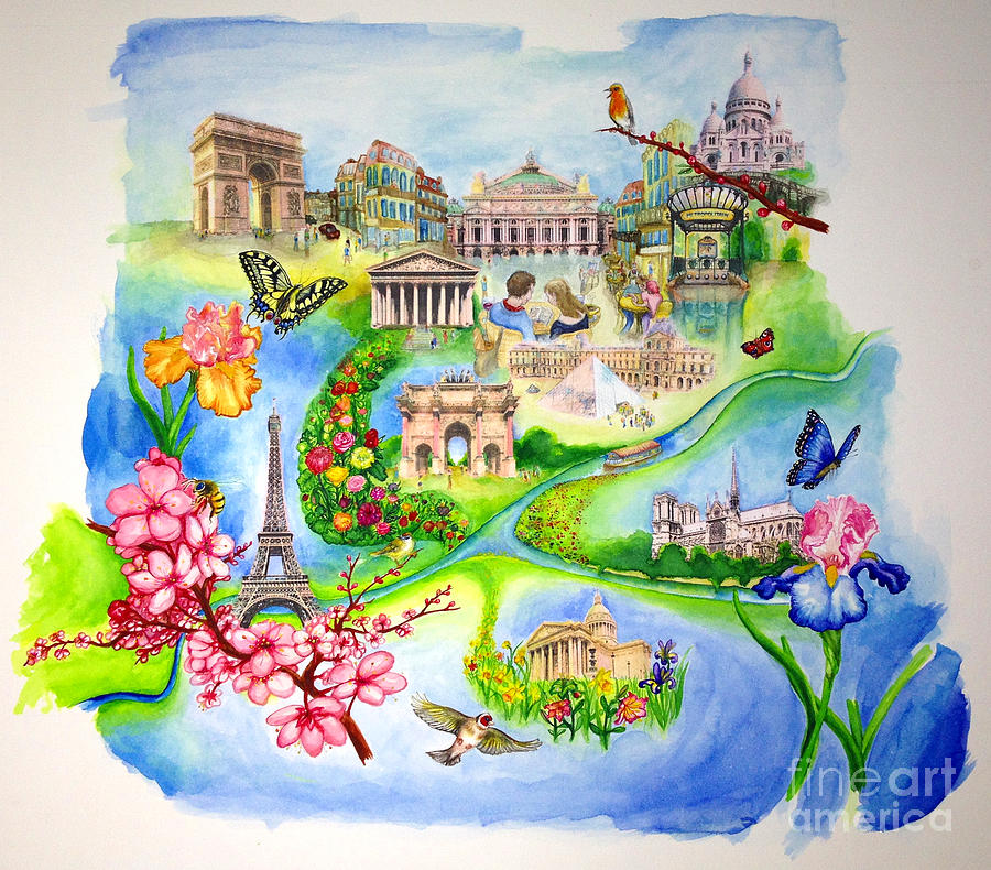 Parisian Spring Painting by Michelle Bien
