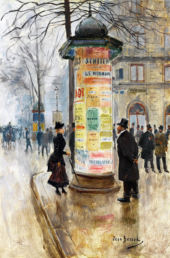 Parisian Street Scene Painting by Jean Beraud