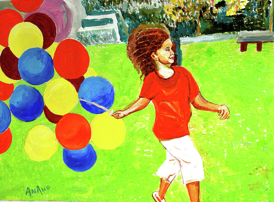 Park And Play Painting by Anand Swaroop Manchiraju