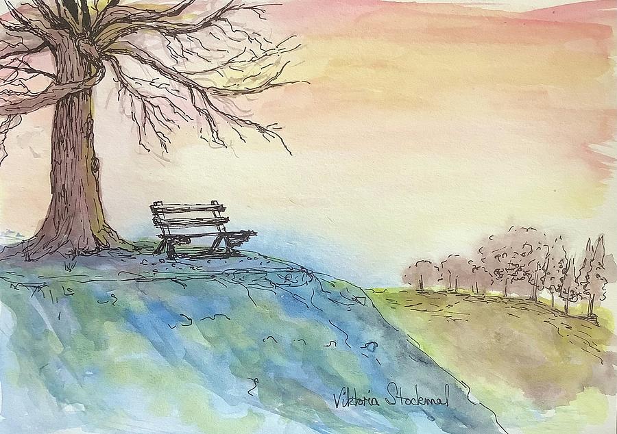 Park Bench Painting