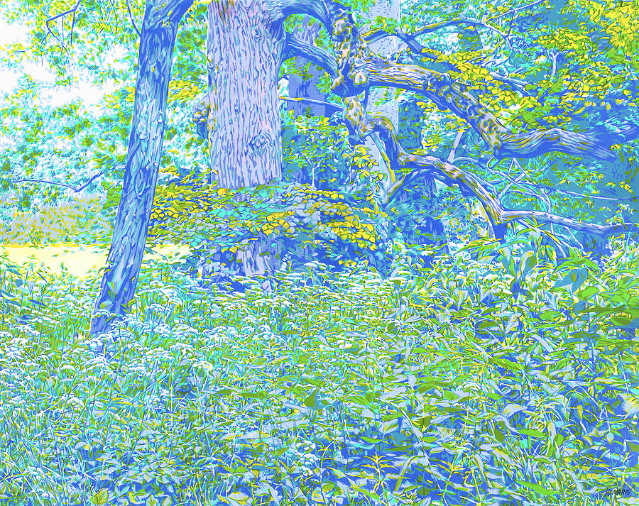 Landscape Mixed Media - Park green landscape by Vitali Komarov Landscape Mixed Media - Park green landscape by Vitali Komarov