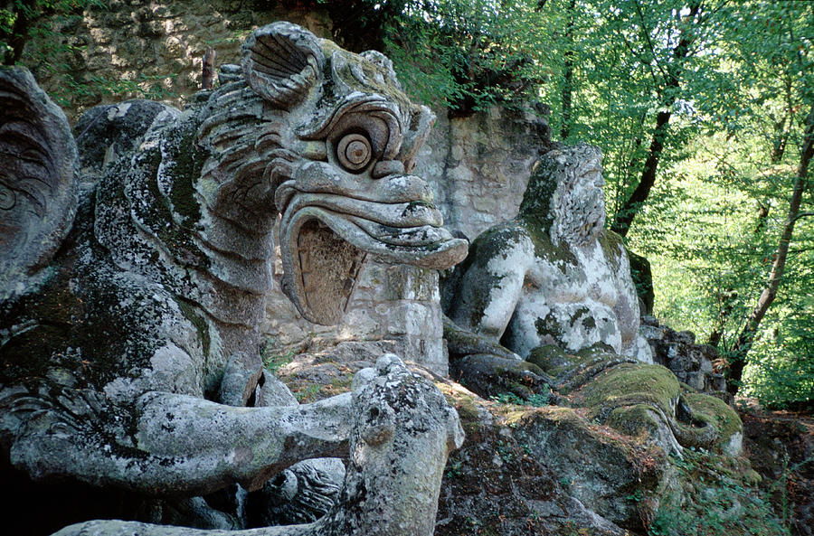 Park of monsters in Bomarzo, Italy Photograph by Claudio Balducelli