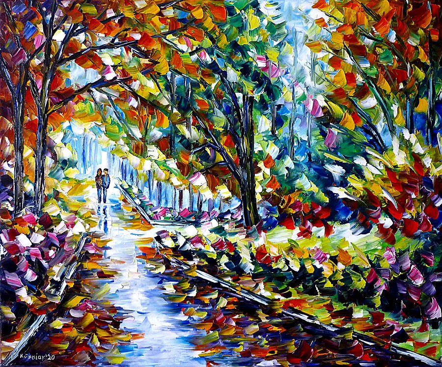 Park Path Painting by Mirek Kuzniar