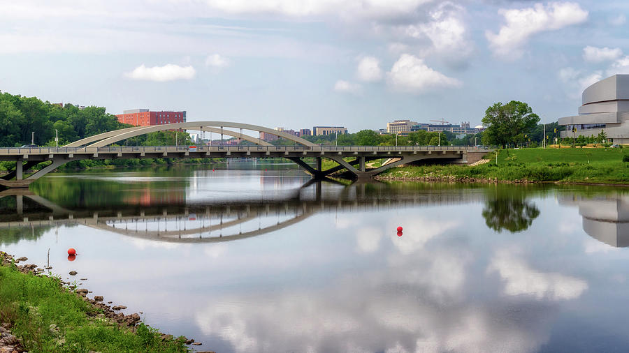 Park Road Bridge - Iowa City Photograph by Susan Rissi Tregoning