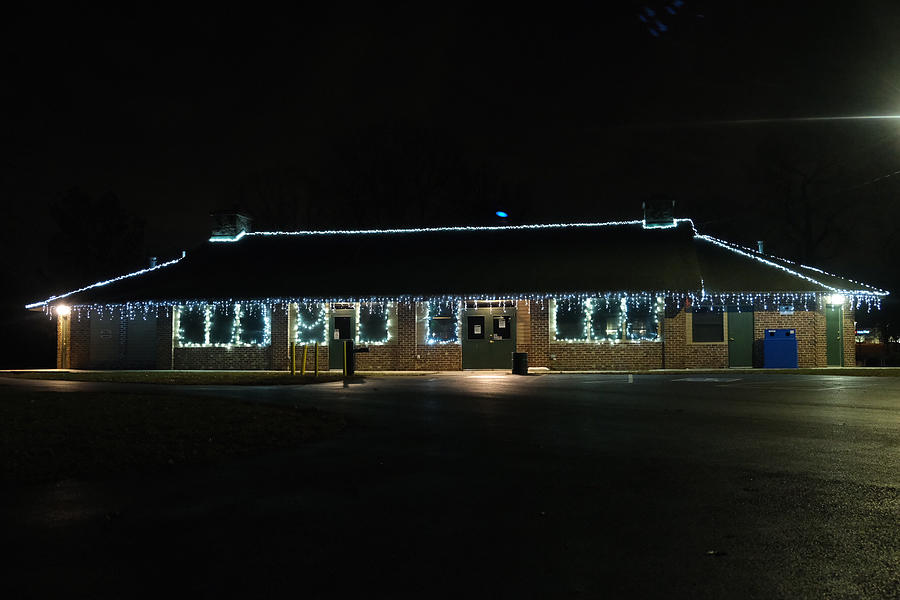 Park Shelter House Decorated for Christmas Photograph by JohnWeeks ...