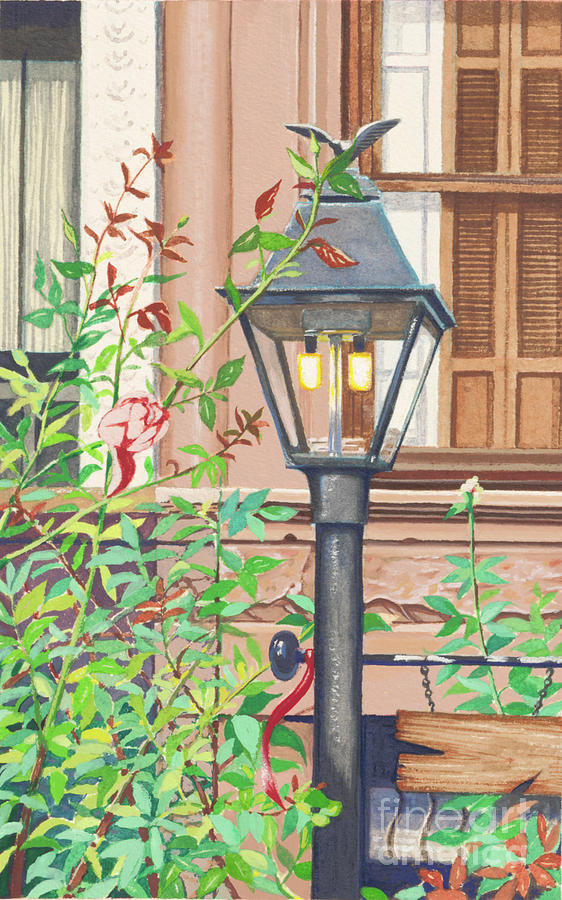 Park Slope Lamp Brooklyn NY 1982 Painting by William Hart McNichols