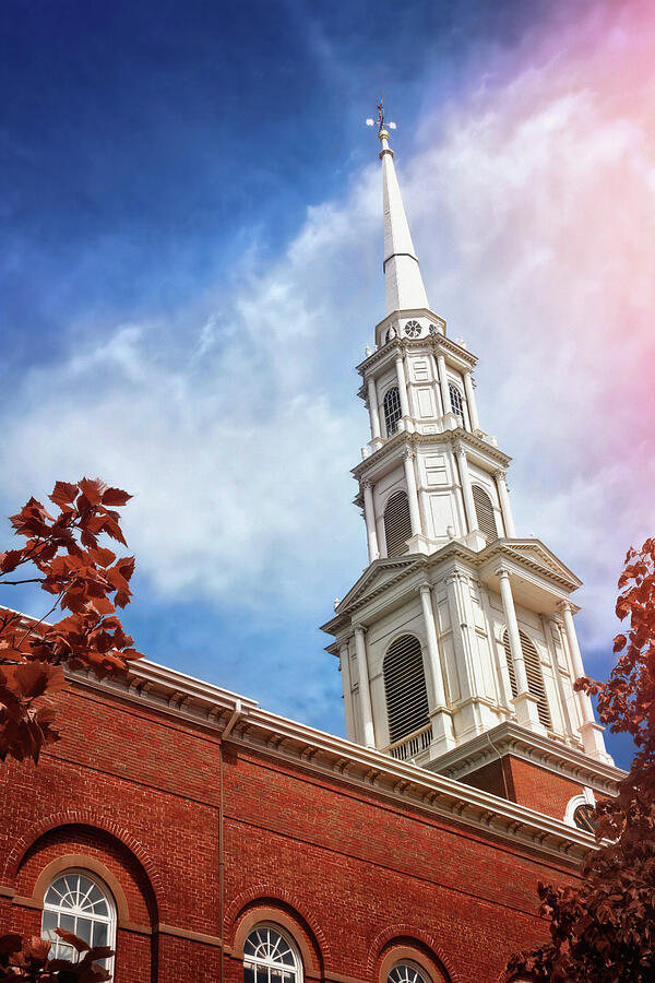 Park Street Church Steeple Boston Massachusetts  Photograph by Carol Japp