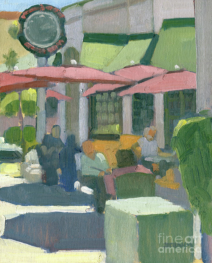 Parkhouse Eatery - University Heights, San Diego, California Painting by Paul Strahm