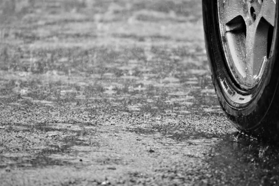 Parking Lot Rain Photograph by Kathy K McClellan