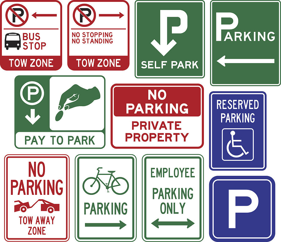 Parking signs Drawing by VladSt