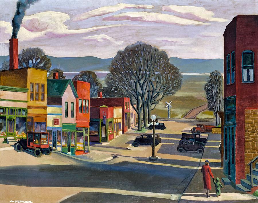 Car Painting - Parkville, Main Street by Gale Stockwell