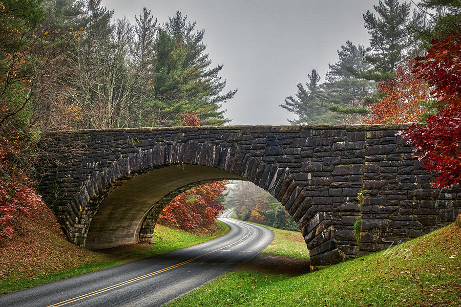 Parkway Bridge Fall Photograph by Meta Gatschenberger