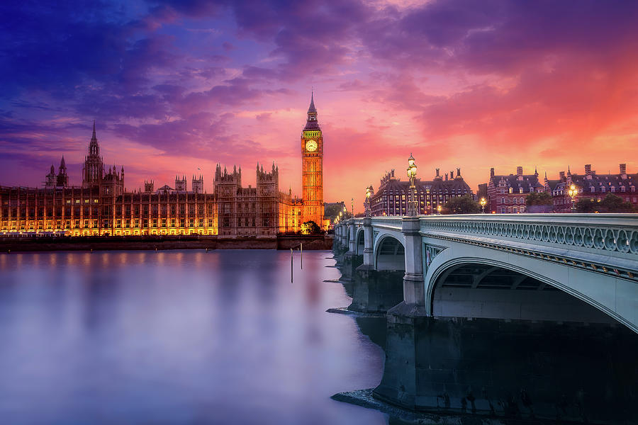 Parliament and Westminster Bridge Photograph by John Wright - Fine Art ...