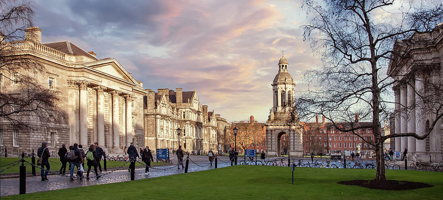 Architecture Photograph - Parliament Square at Trinity College Dublin by Barry O Carroll