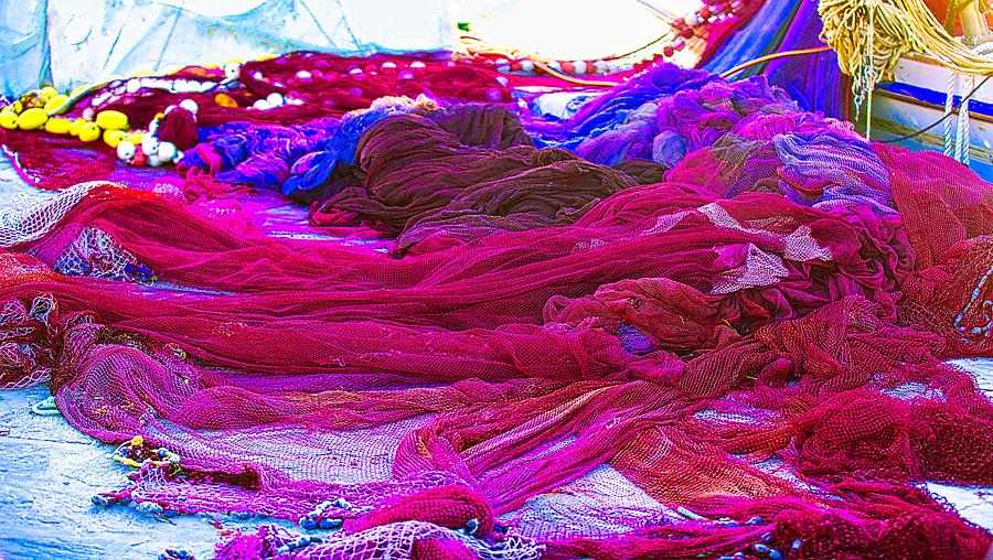 Paros Fishing Nets Photograph by John Babis