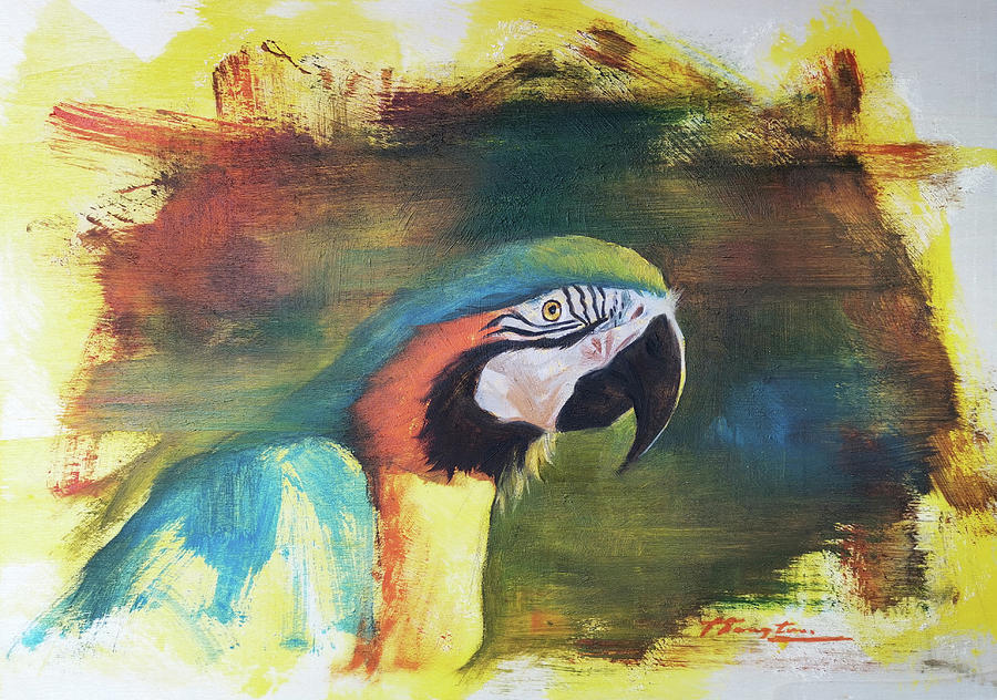 Parrot #22028 Drawing by Hongtao Huang