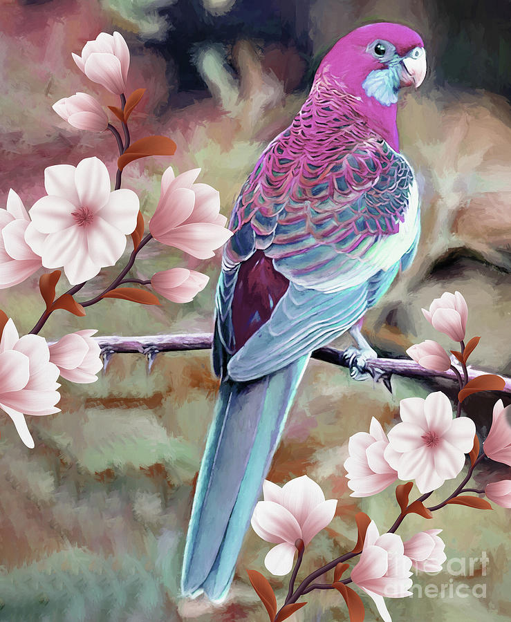 Bird Painting - Parrot art 45n by Gull G