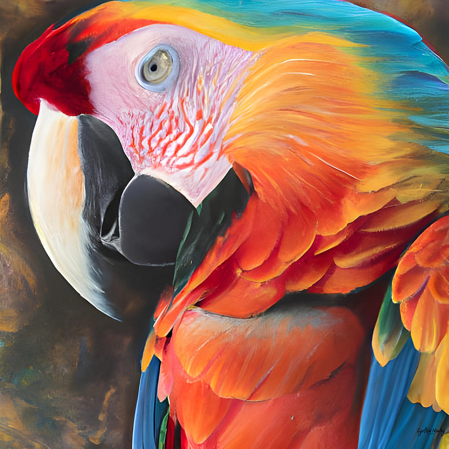 Parrot Digital Art by Cindys Creative Corner