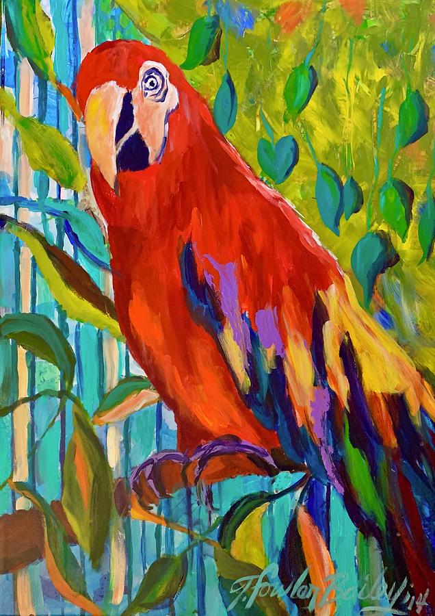 Parrot Painting - Parrot for Linnie by Therese Fowler-Bailey