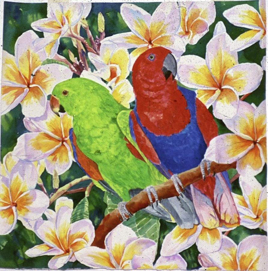 Parrot Garden Painting
