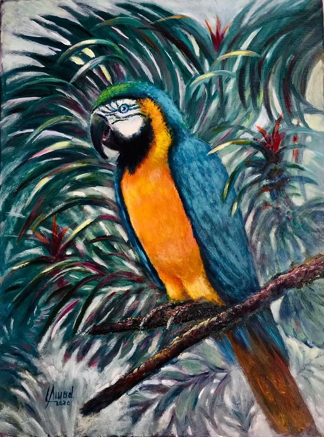 Parrot  Painting by Laila Awad Jamaleldin