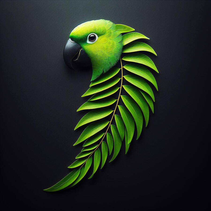 Parrot Leaf  Digital Art by Ronald Mills