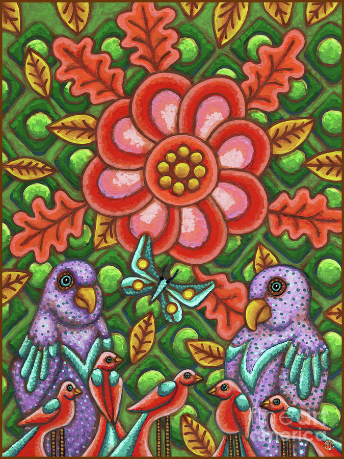 Parrot Progenies  Painting by Amy E Fraser