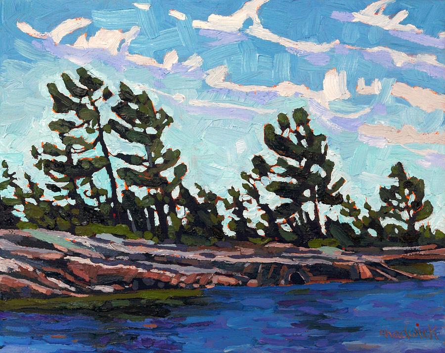 Parry Archipelago Pines Granite and Cirrus Painting by Phil Chadwick