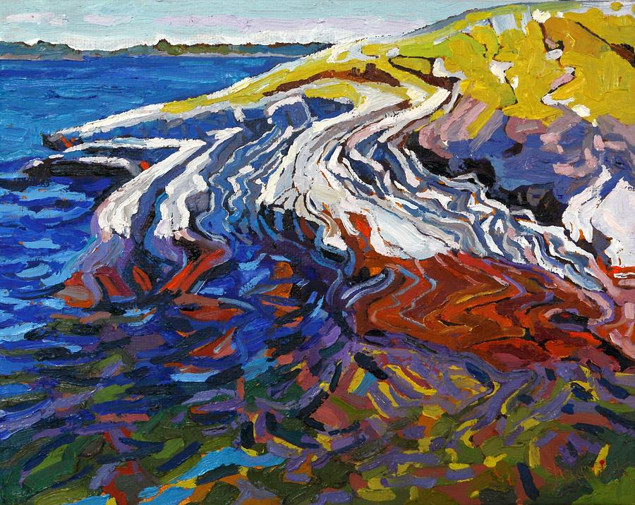 Parry Sound Rocky Mound Painting by Phil Chadwick