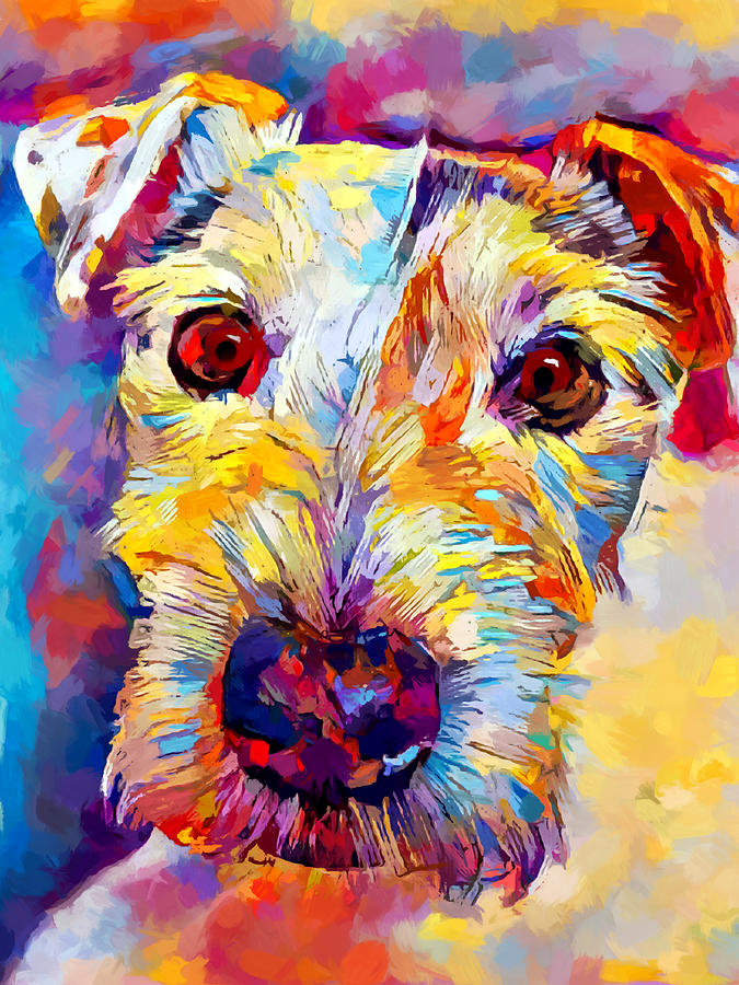 Nature Painting - Parson Russell Terrier by Chris Butler