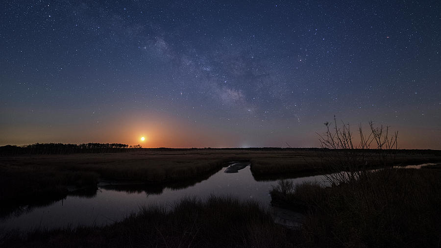 Parsons Creek Moonrise 2 Photograph by Robert Fawcett