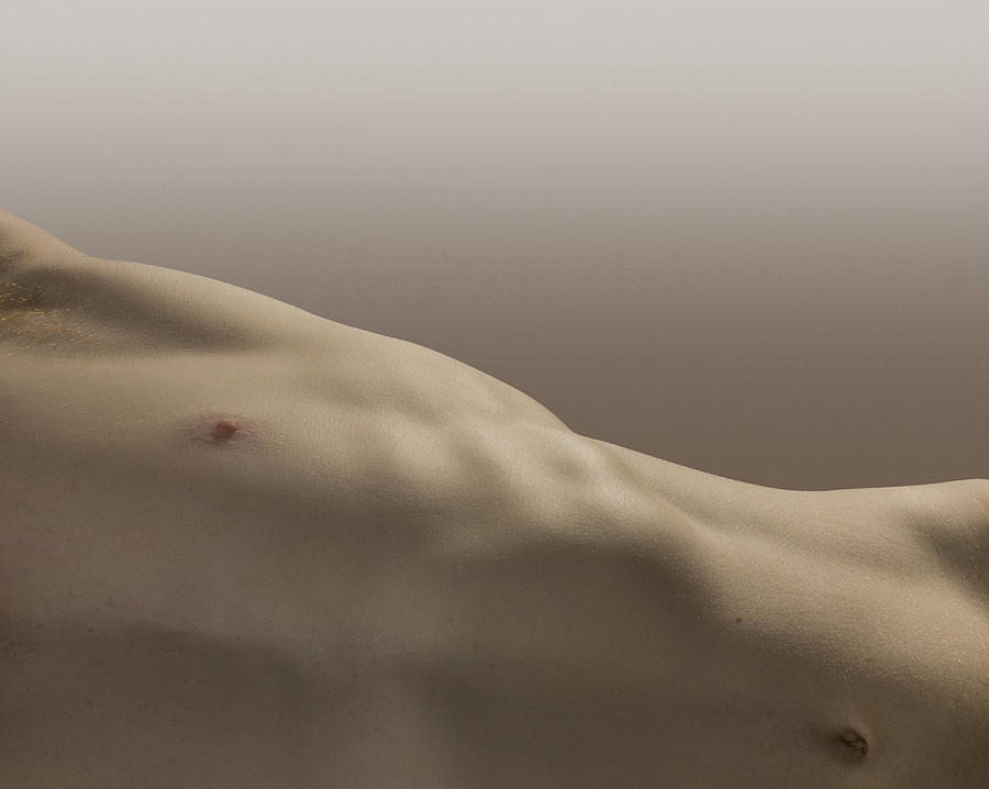 Part of male torso and belly Photograph by Jonathan Knowles