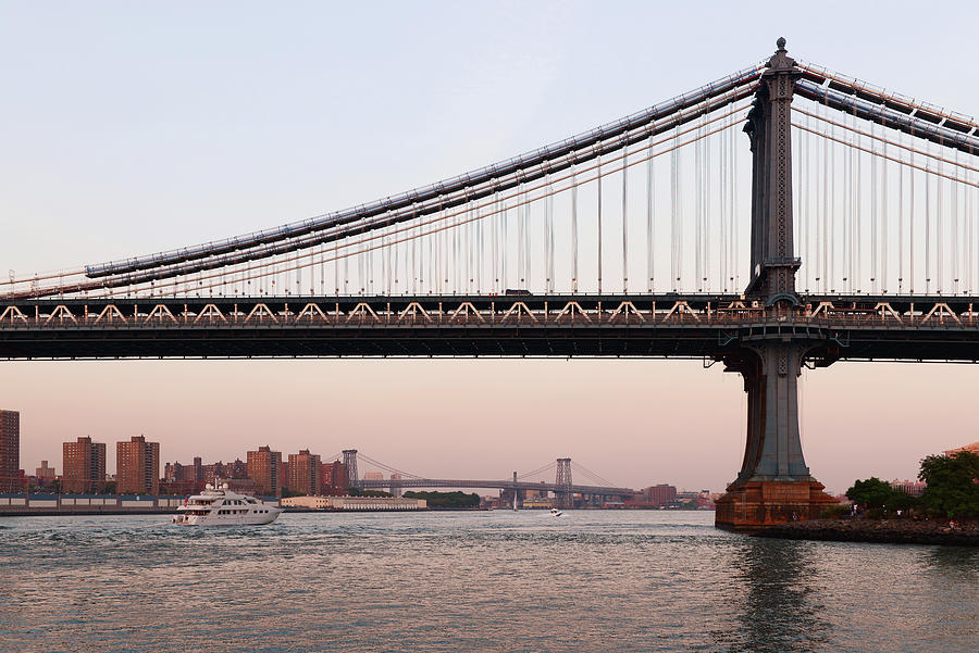 Part of Manhattan Bridge Photograph by Yue Wang