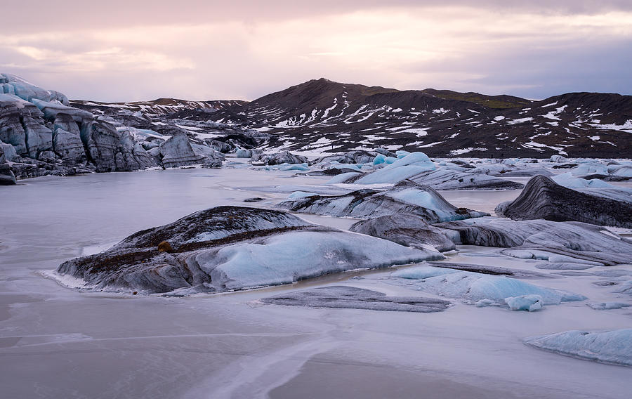 Part of Svinafellsjokull glacier in Vatnajokull national park, Iceland Photograph by Daniel Viñé Garcia