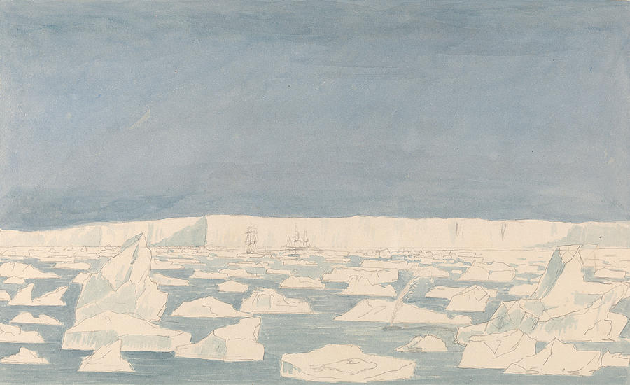 Part of the South Pole Barrier to 180 Feet Above Sea Level Drawing by Charles Hamilton Smith