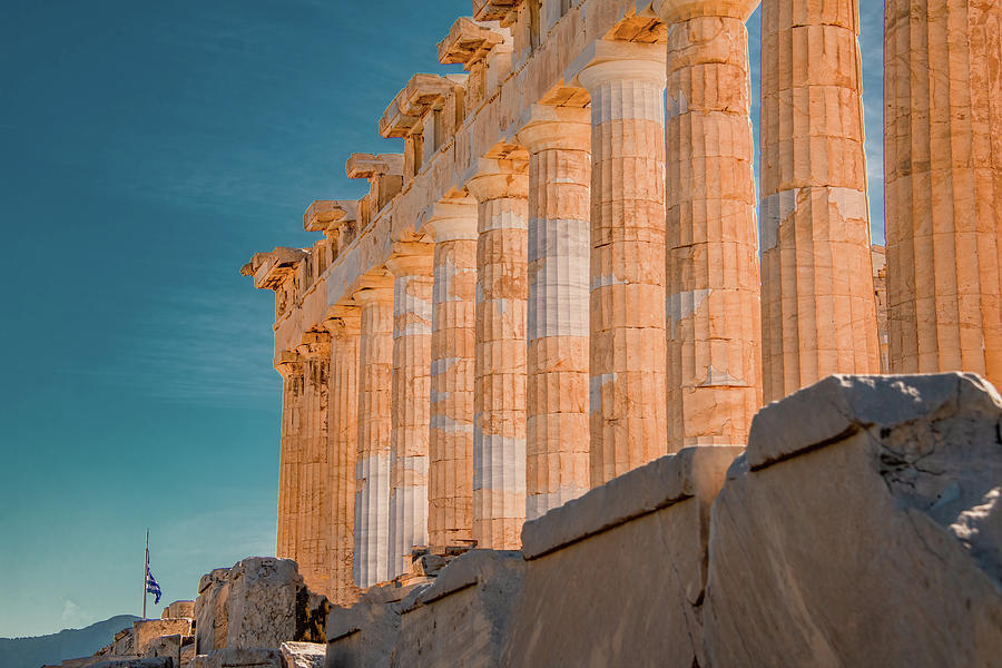 Parthenon Morning Photograph by Marcy Wielfaert