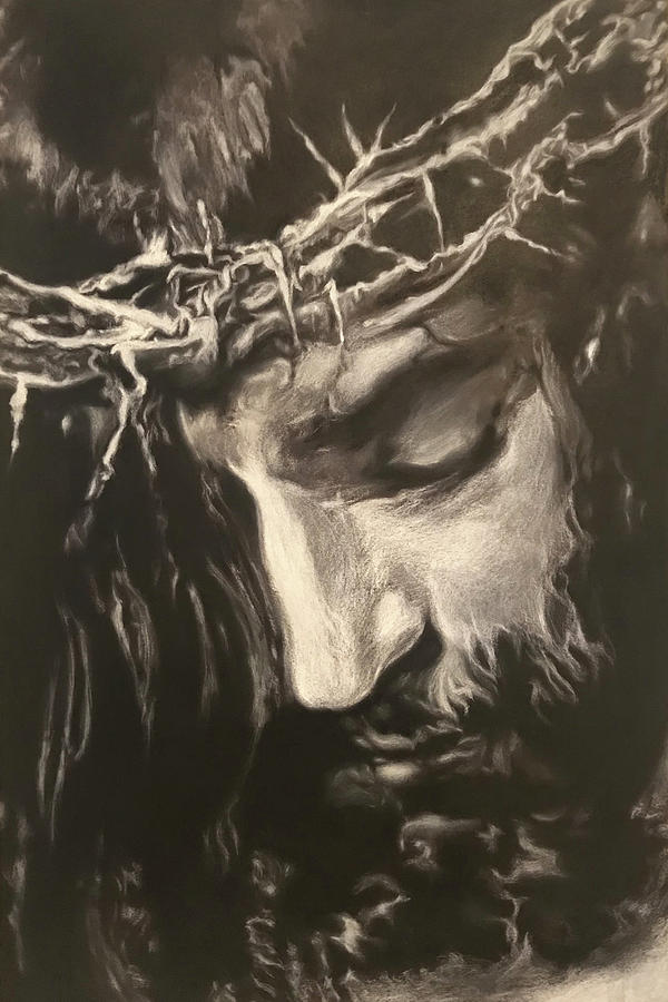 Partial Christ Crucified Drawing by Ust Art - Fine Art America