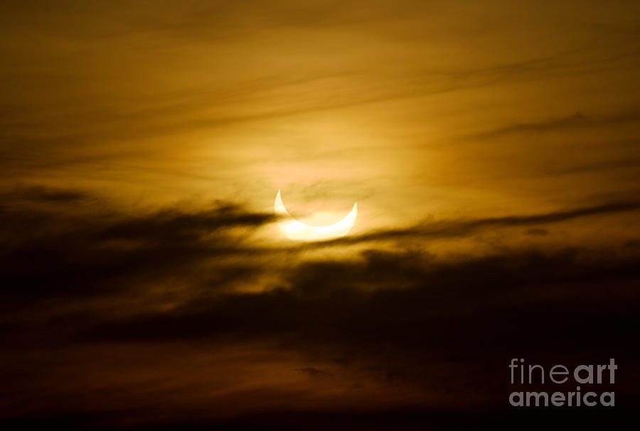 Partial Solar Eclipse Sunrise  Photograph by Debra Banks
