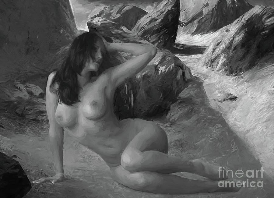 Partial Nude Digital Art by Jim Hatch