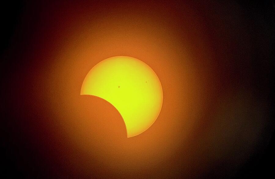 Partial Solar Eclipse from Springdale Digital Art by Cameron Knight Partial Solar Eclipse from Springdale Digital Art by Cameron Knight