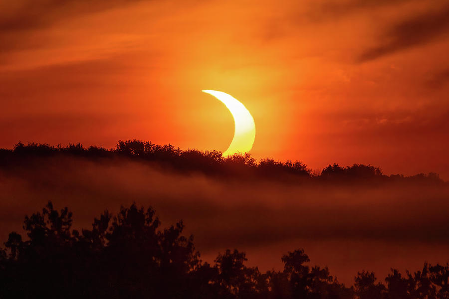 Partial Sunrise Eclipse II Photograph by Martina Abreu