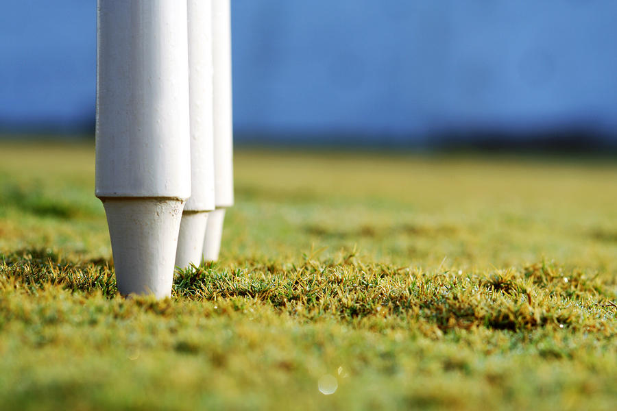 Partial view of the cricket stumps Photograph by Visage